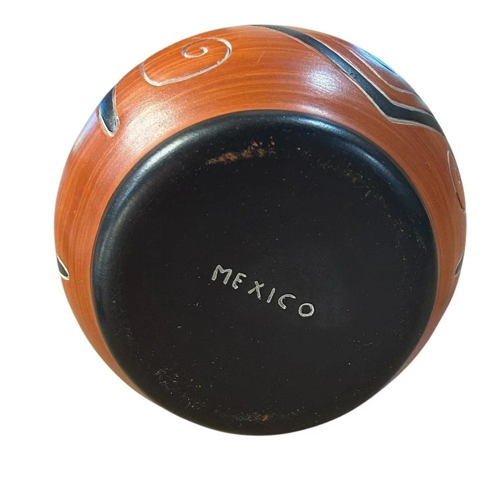 Mexican‎ Terracotta Art Pottery Vase 9